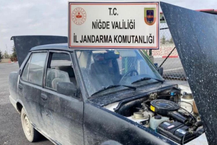 Kayseri'de çalınanan araç Niğde'de yakalandı