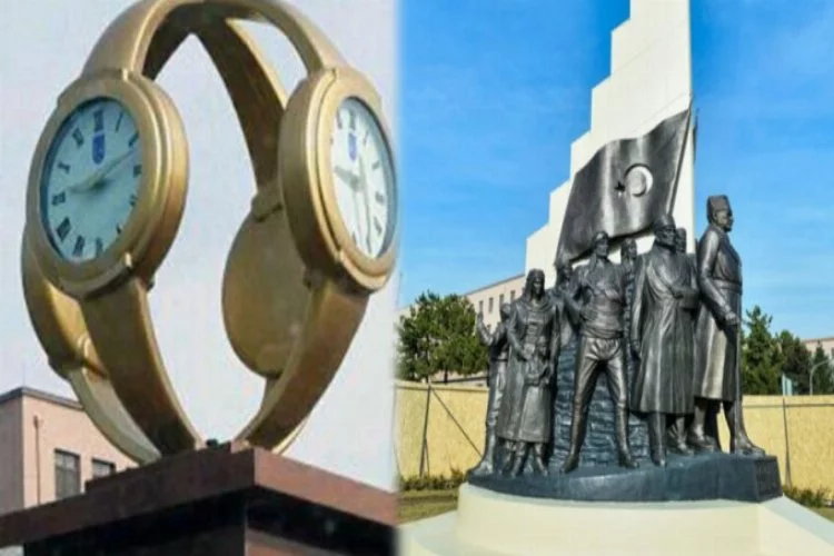 Gökçek'in kol saati heykeli gitti, 'Kızılca Gün Anıtı' geldi