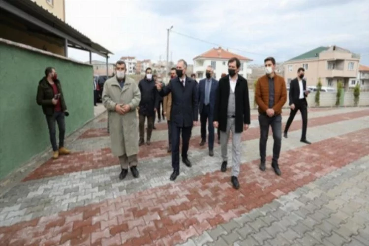 Bursa İnegöl'de camiye çevre düzenlemesi yapıldı
