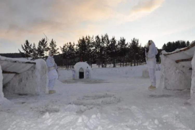 MSB: Kars'ta 'Zorlu Kış Şartlarında Barınma Eğitimleri' icra edildi