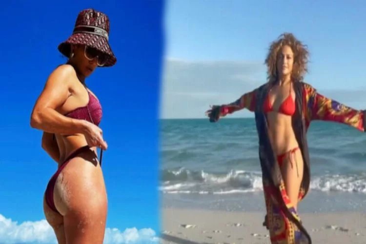 Jennifer Lopez'in plaj pozuna beğeni yağdı!