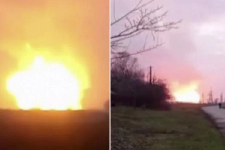 Ukrayna'da gaz boru hattında büyük patlama!