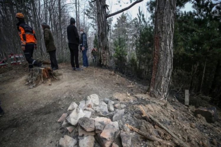 Bursa'da mangal ateşinden çıkan orman yangını söndürüldü!