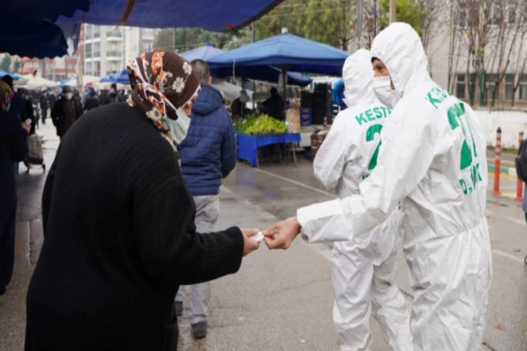 Bursa Kestel Belediyesi, vatandaşlara 20 bin sabun dağıttı
