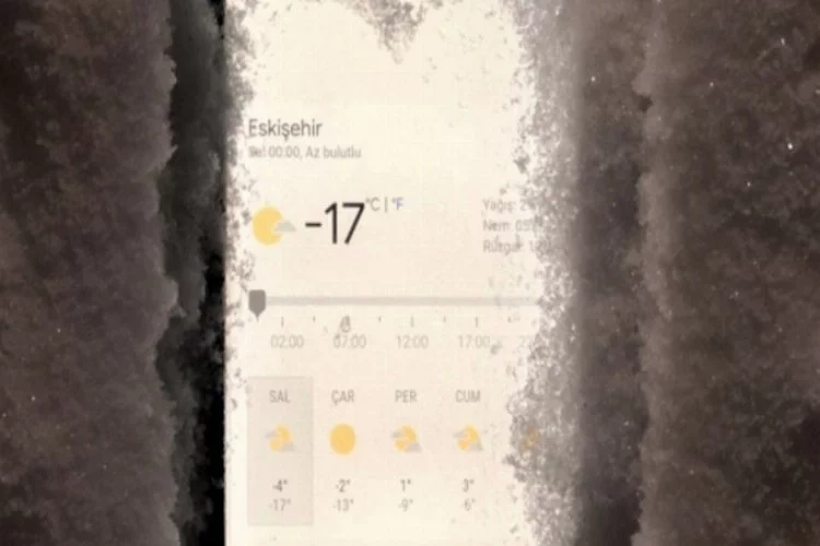 Eskişehir'de termometreler -17'yi gördü