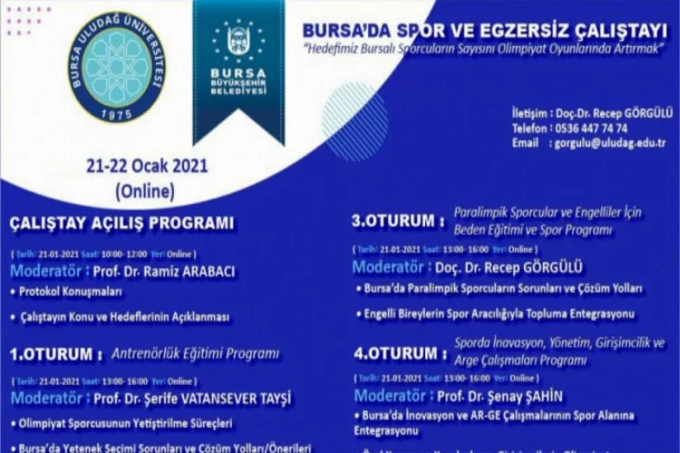 Bursa'da spor ve egzersiz çalıştayı