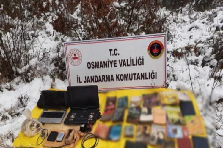 Osmaniye'de, PKK sığınağında patlayıcı ve örgütsel doküman ele geçti