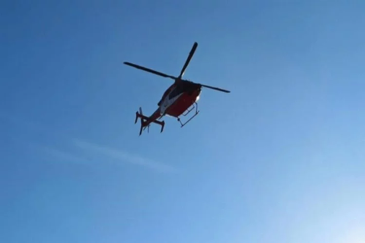 Bursa'da 78 yaşındaki hasta için helikopter ambulans havalandı!
