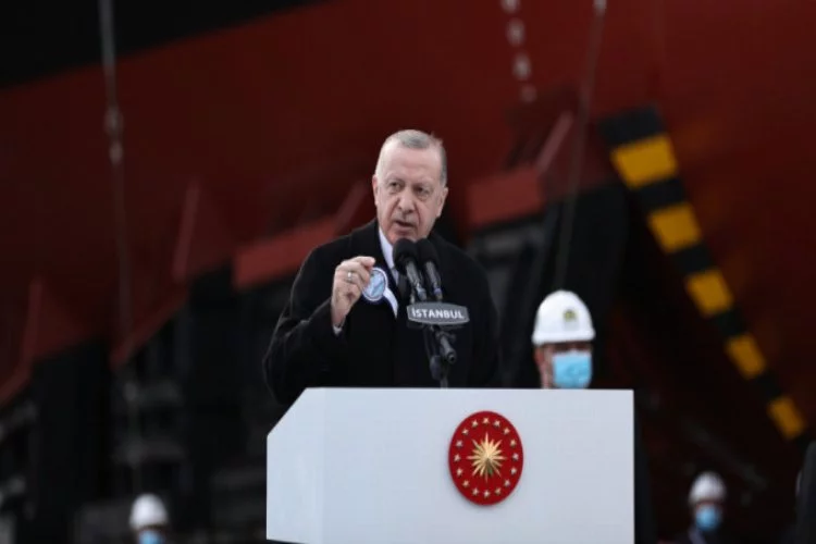 Erdoğan: Kendi savaş gemisini yapabilen 10 ülke arasındayız