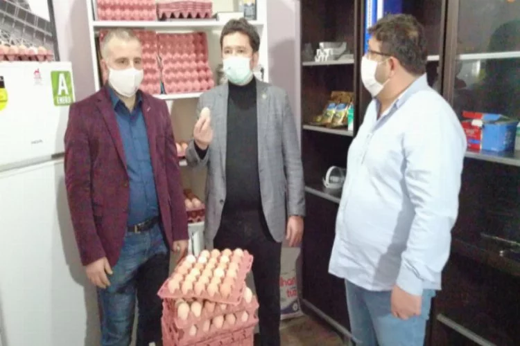 CHP Bursa Milletvekili Erkan Aydın yumurta üreticilerini dinledi