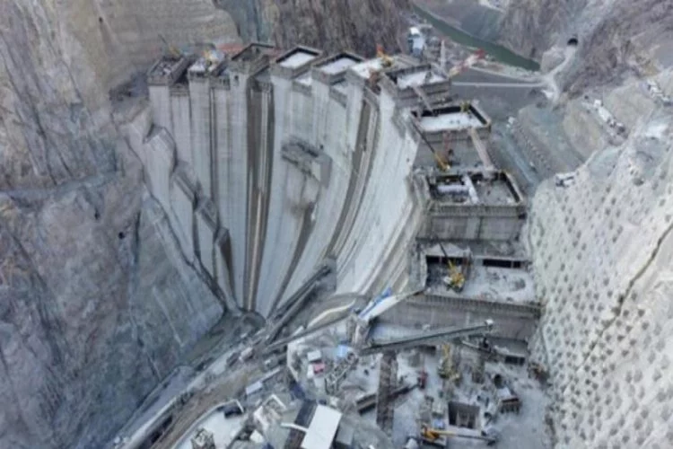 Yusufeli Barajı'nın inşaatında rekor kırıldı