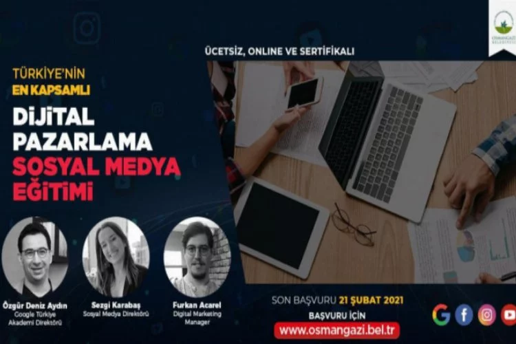 Bursa Osmangazi'den dijital pazarlama eğitimi