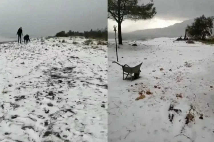 Antalya'ya 5 yıl aradan sonra kar yağdı