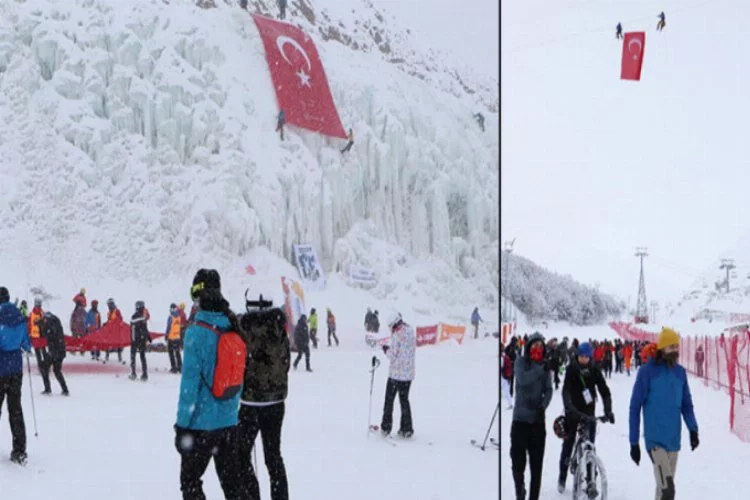 Gara Şehitleri anısına zirveye Türk bayrağı astılar