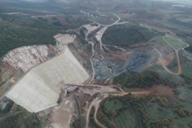 Bursa'da Yeşildere Barajı'nın yapımı sürüyor