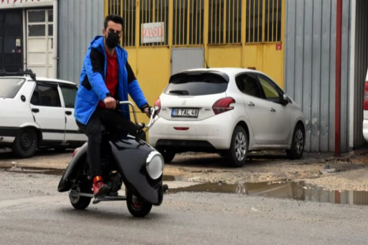 Bursa'da iki arkadaş "Kaplumbike" motosiklet üretti!