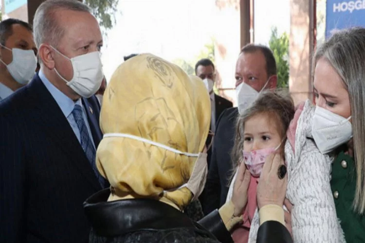Cumhurbaşkanı Erdoğan ile Emine Erdoğan, Ayda bebekle bir araya geldi