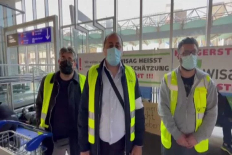 Aralarında Türklerin de olduğu Frankfurt Havalimanı çalışanlarından grev!