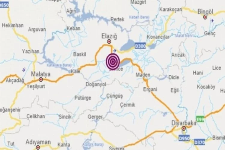 Elazığ'daki 3.6 büyüklüğünde deprem!