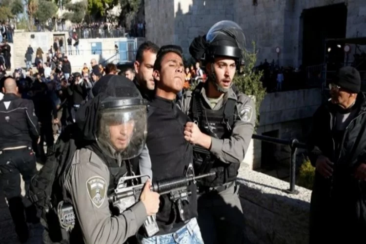 İsrail polisi ile Filistinliler arasında çatışma