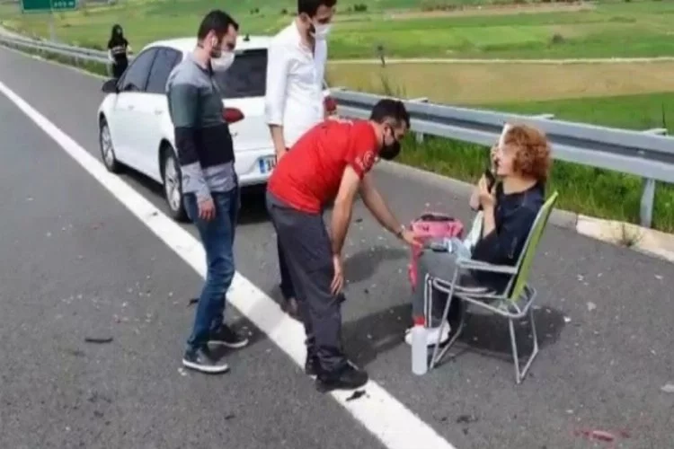 Bursa'da kaza yapan kadının imdadına arama kurtarma ekibi yetişti