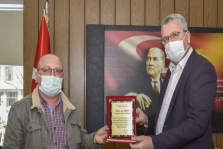 Bursa Karacabey Belediye Başkanı Özkan'a teşekkür ziyareti