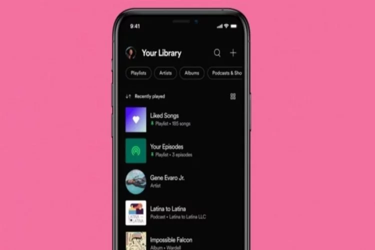Spotify, 'kitaplığın' bölümüne eklenen yeni özellikleri duyurdu