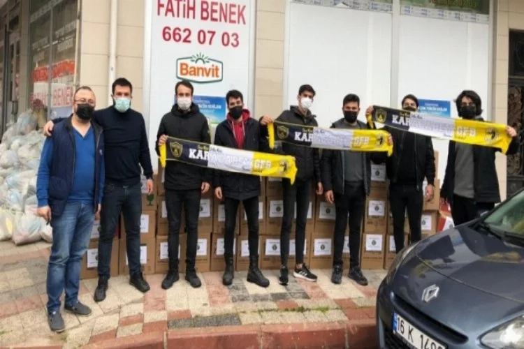 Bursa Karacabey'deki Genç Fenerbahçeliler, 250 aileye gıda yardımı yaptı