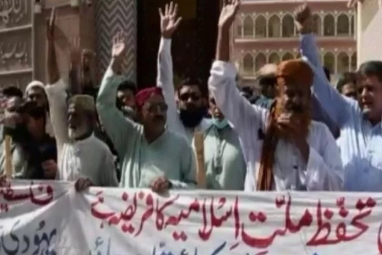 Pakistan'da Filistin'e destek gösterisi
