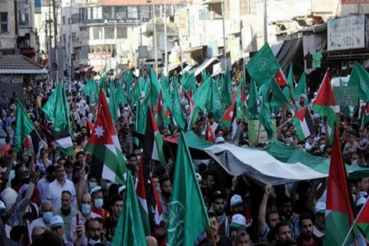 Ürdün'de binlerce kişi Filistin'e destek gösterisi düzenlendi!