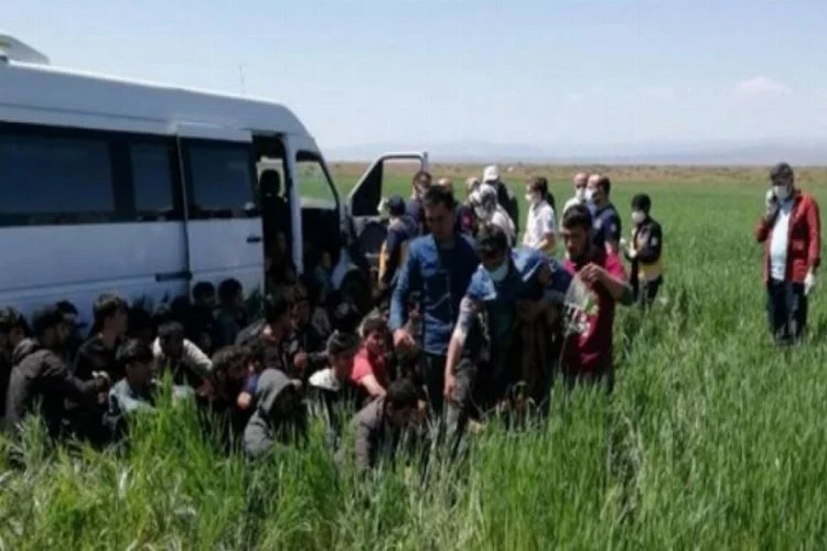 15 kişilik minibüste 56 kaçak göçmen!