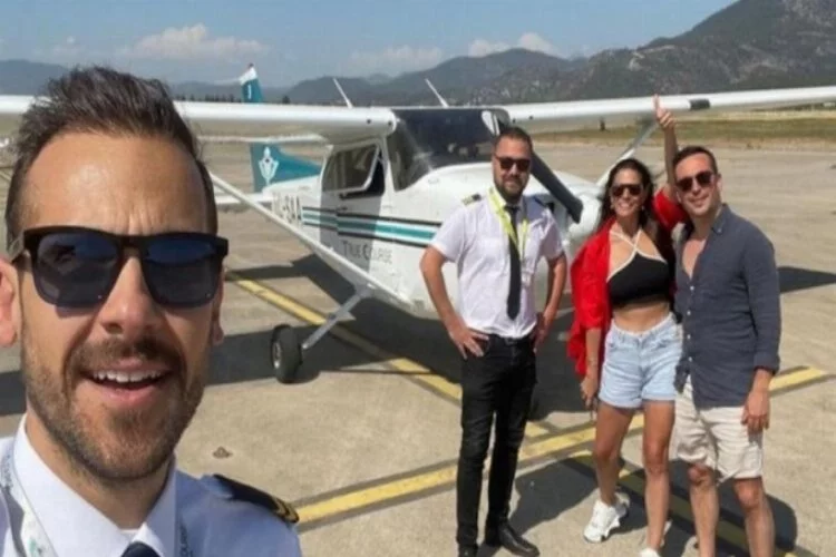 Pilot olan Ümit Erdim ilk yolcularını ağırladı