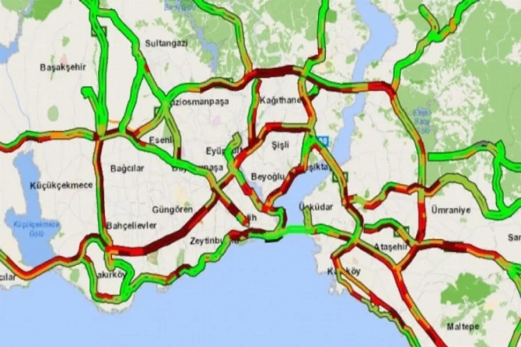 İstanbul'da trafik felç! Yoğunluk yüzde 71'e ulaştı