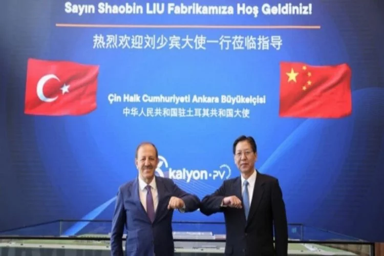 Çin Ankara Büyükelçisi, Kalyon Güneş Teknolojileri Fabrikası'nı ziyaret etti