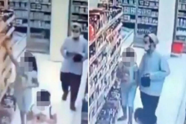 Markette alışveriş yapan kız çocuğunu eliyle istismar etti