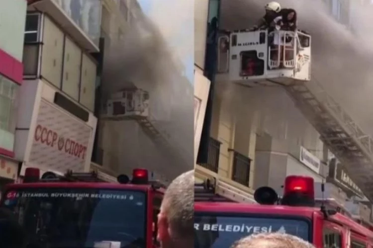 İstanbul Fatih'te otelde yangın