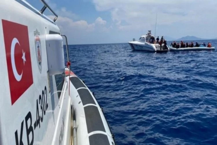Datça ve Fethiye'de 107 kaçak göçmen kurtarıldı
