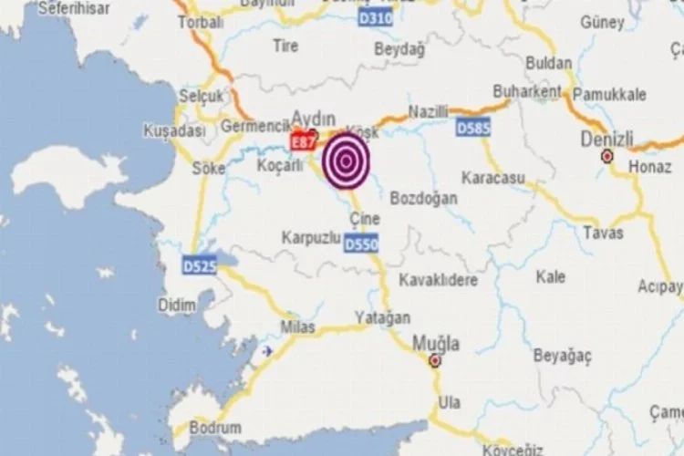 Aydın'da 3.9 büyüklüğünde deprem!