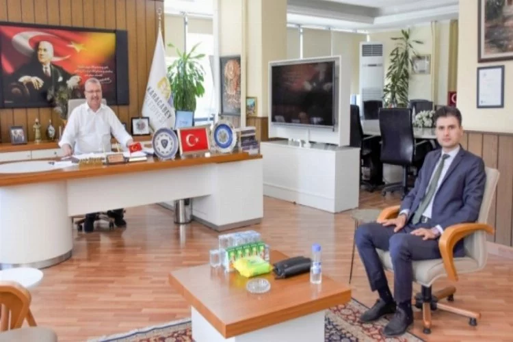Bursa Karacabey Belediye Başkanı Özkan'dan Başsavcı Gümüş'e 'hayırlı olsun' ziyareti