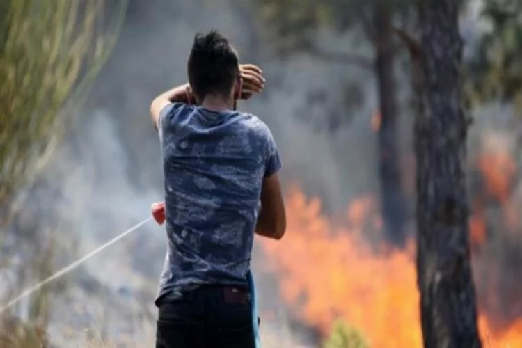 Mersin'in Silifke ilçesindeki yangına vatandaşlar da müdahale ediyor
