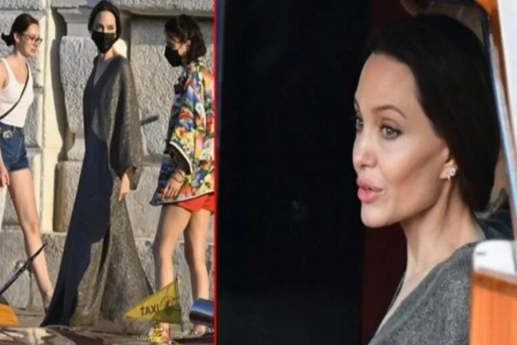 Angelina Jolie kızı Shiloh ile Venedik'te