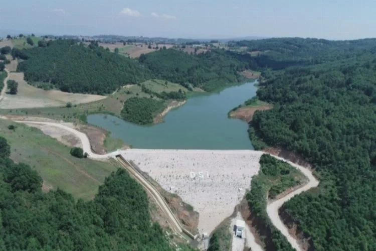 Bursa'da Tekke göleti inşaatı devam ediyor