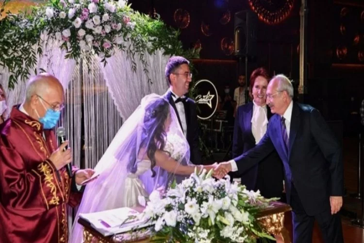 Kılıçdaroğlu ve Akşener, nikah şahidi oldu