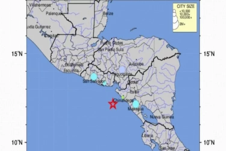 Nikaragu'da 6.5 şiddetinde deprem