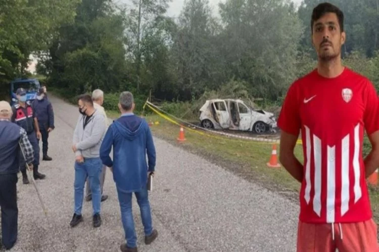 Amatör futbolcu, yanan aracında ölü bulundu
