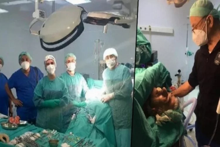 Hastayla konuşularak yapılan 6 saatlik ameliyatta, 8 organı çıkarıldı