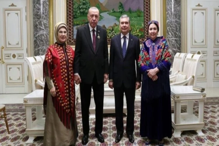 Erdoğan, Türkmenistan'da hatıra fotoğrafı çekiminde yer aldı