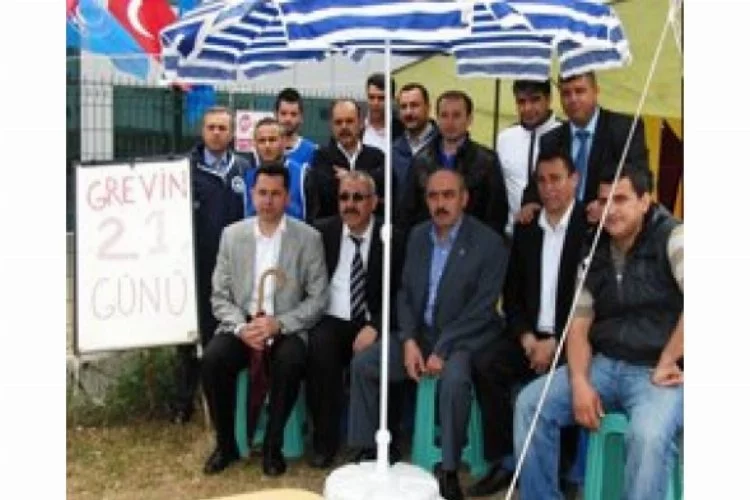 Komvek'teki greve Türk-İş'ten destek