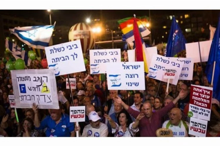 İsrail tarihinin en büyük krizi! On binler yürüdü