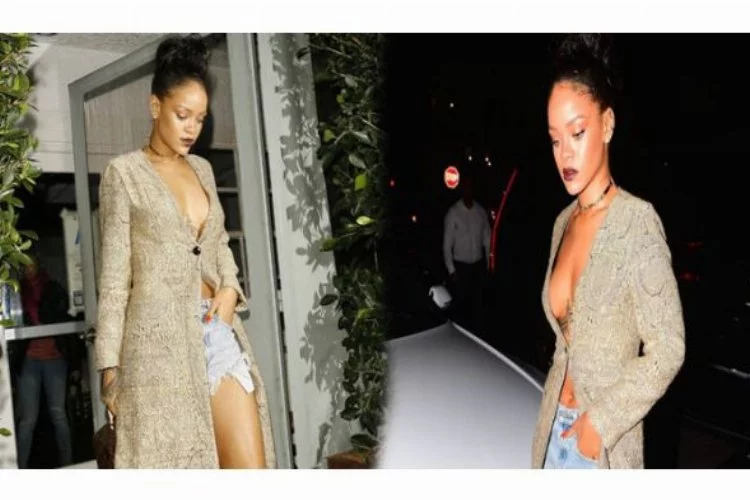 Rihanna sokağa sutyensiz çıktı